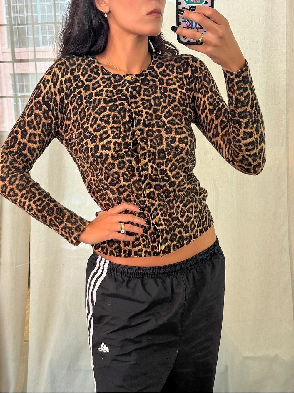 ZARA Leopard Print Cardigan Size Medium Like New